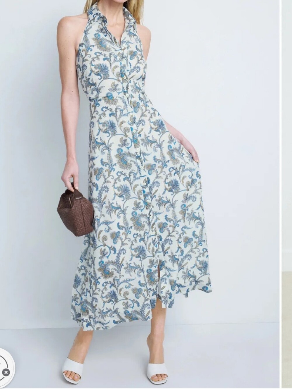 Veronica Beard RTR Mackey Paisley Halter Midi Dress Size 10